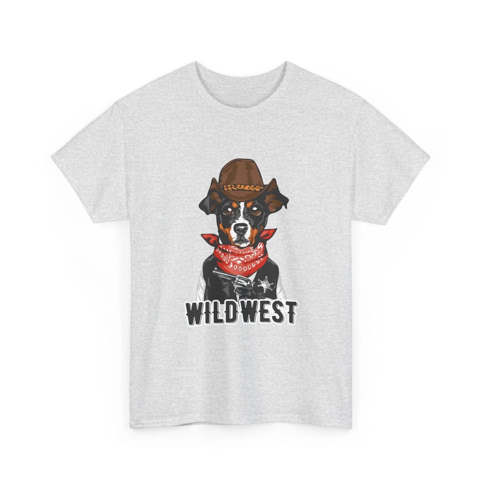 Wild West Dog Tee | Cowboy Pup with Bandana, Nice T-Shirt, Quality Style, Fun 2XL