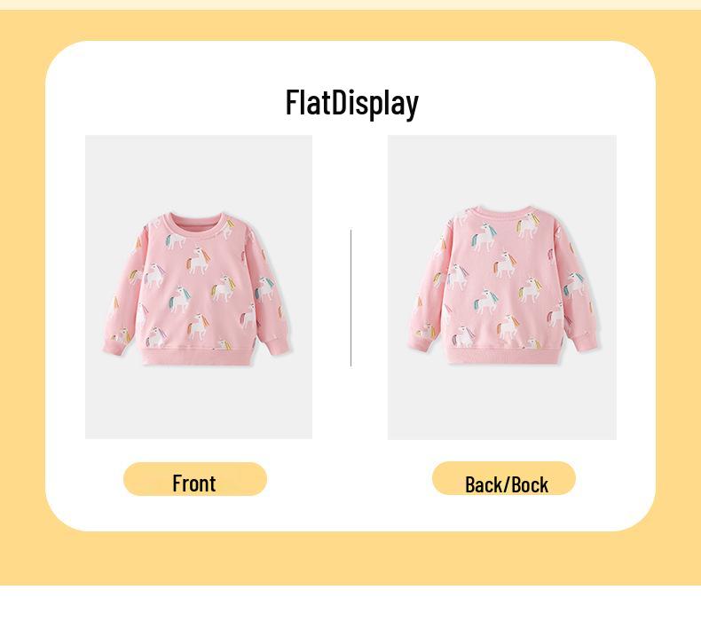 26-Year Unicorn Print Autumn Sweatshirt for Kids - Cute, Sweet Round Neck Style