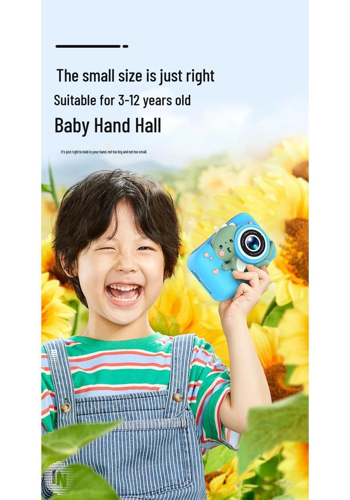 Cartoon Dinosaur Children's HD Dual Camera - Mini Digital Birthday Gift