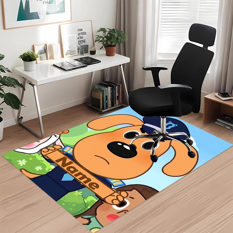 Custom Name Sheriff Labrador Printed Carpet, for Office Chair Living Room Bedroom Kitchen Room Decor Gifts.