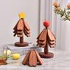 High-End Christmas Tree Insulated Placemat & Pot Holder – Creative Solid Wood, Heat Resistant Table Decoration.