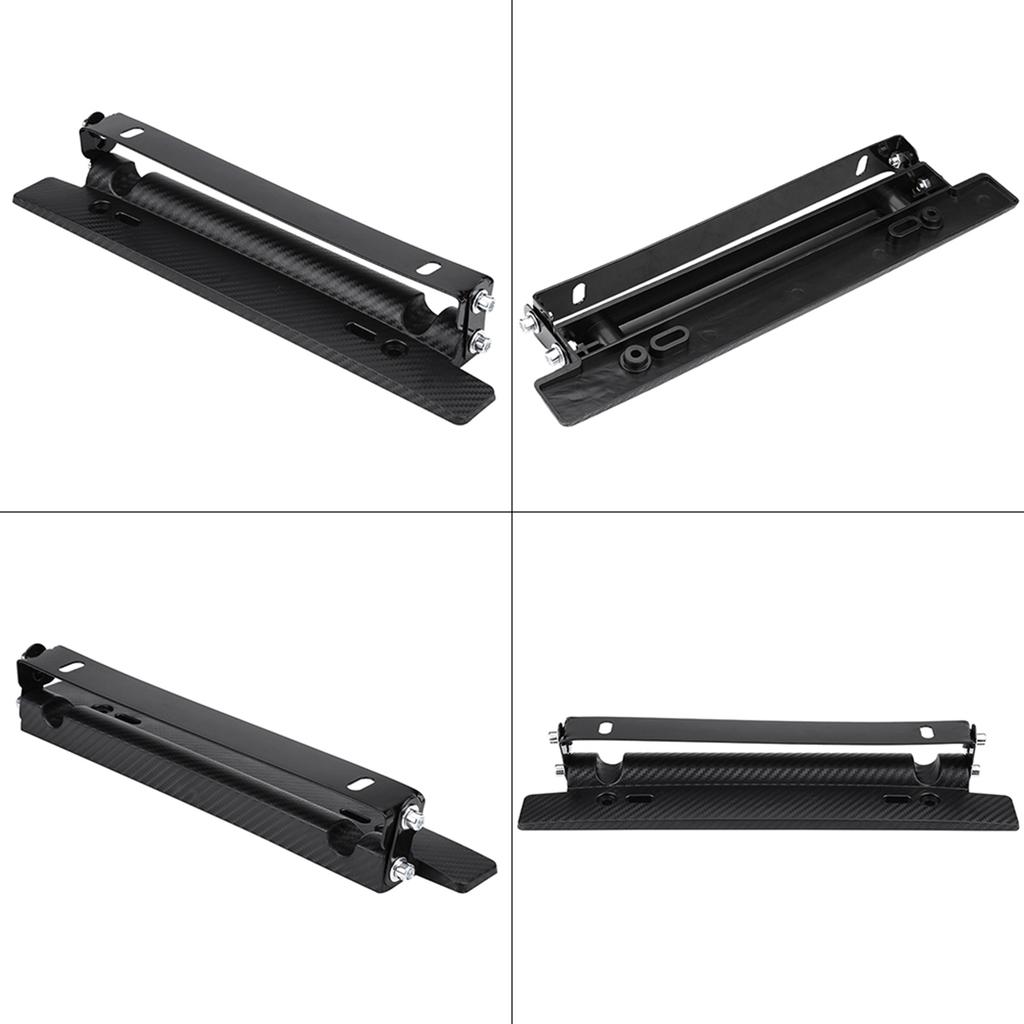 Car License Plate Holder Carbon Frame Mount with 180 Degrees Angle Adjustment for Most Cars Front or Rear Installation