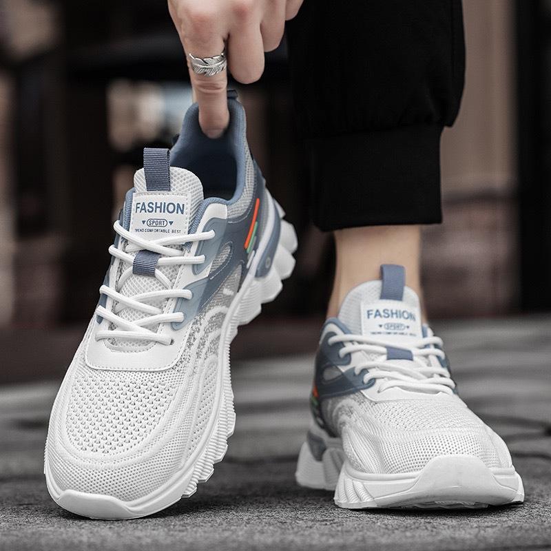 Men's Lace-up Sneakers Summer Breathable Mesh Shoes 2024 Fashion Casual Running Shoes Trainer Shoes All-match Shoes Zapatillas