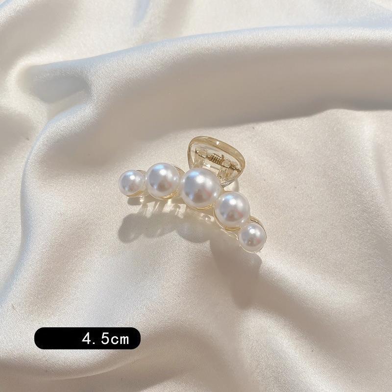 1pc Elegant And Lovely Faux Pearl Hair Claw For Side Bangs And Back Head Summer Claw Clips Hair Clips Hair Jaw Clip Hair Clamps Hair Clutch