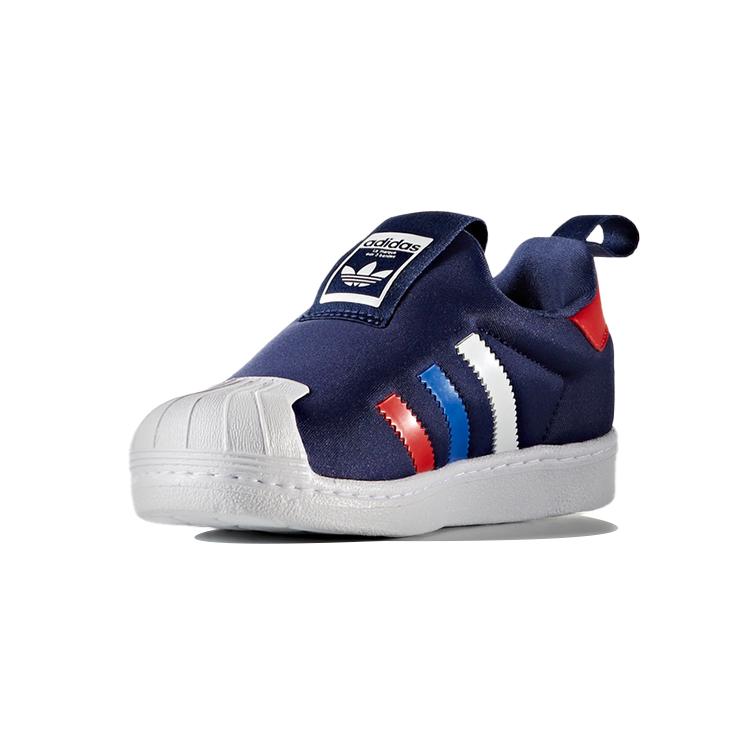 Adidas Originals Superstar 360 C Low top Skateboard Shoes Blue Red Children Aged 3 7 Years Old BA8046