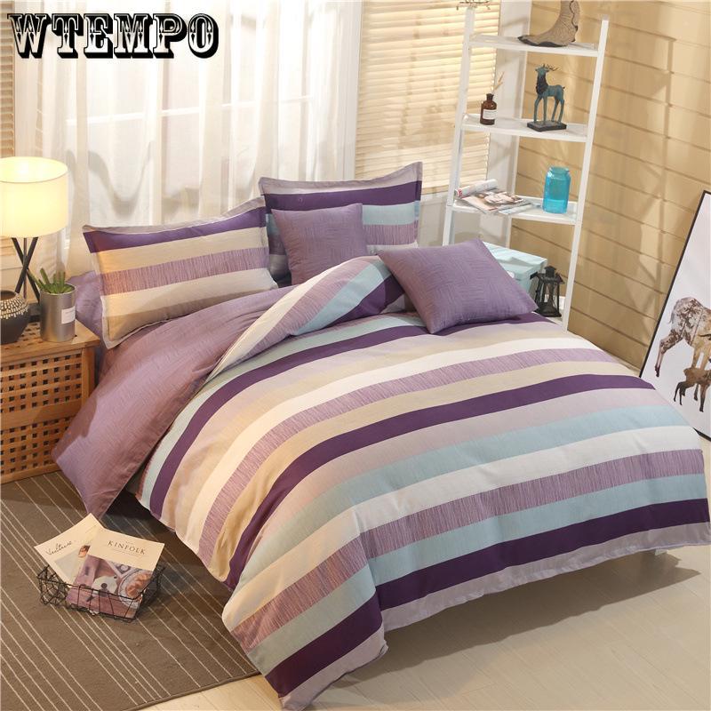 Cotton Bedding Set Sheet Geometric Flat Sheet Pillow Cover Bedding Set Home Decor