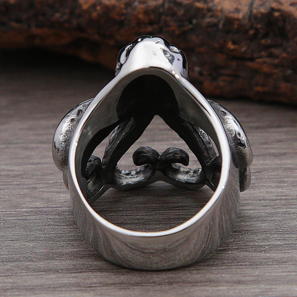 Retro Nordic Pirate Skull Octopus Rings For Men Gothic Stainless Steel Skull Biker Ring Women Fashion Jewelry Gift Wholesale
