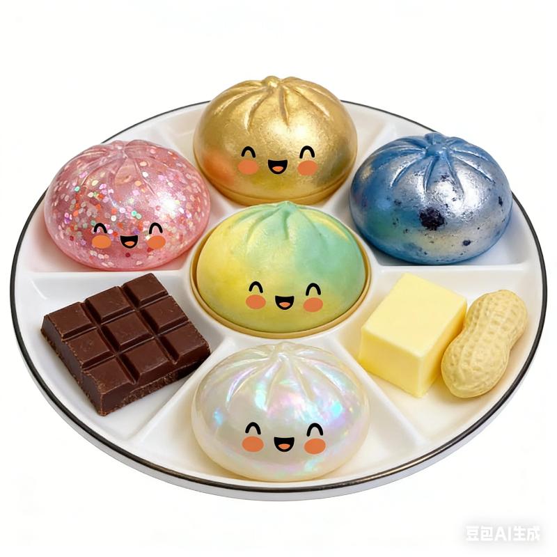 Künstlicher Plüsch Knödel Squishy Stressball Spielerischer Quetsch-Druckentlastungsball Quetsch-Fidget Geschenk Kreative Geburtstagsgeschenke Mitbringsel
