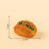 1Pc Miniatur Harz Lebensmittel Spielen Mini Burger Küche Szene Simulation Kreative Puppe Zubehör Ornament Puppenhaus Hamburger