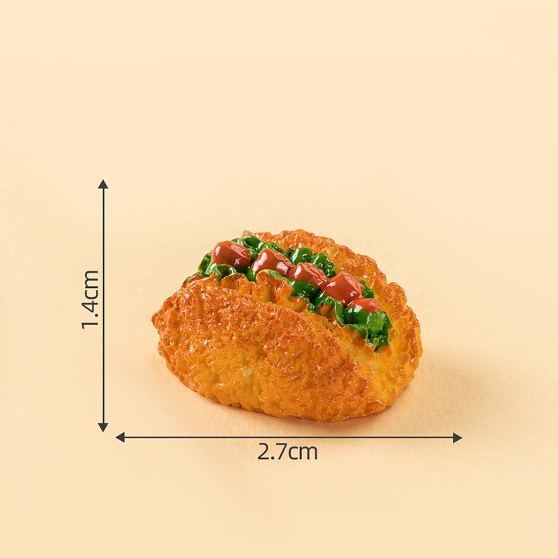 1Pc Miniature Resin Food Play Mini Burger Kitchen Scene Simulation Creative Doll Accessories Ornament Dollhouse Hamburger