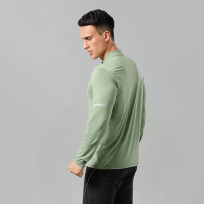 Herren Laufshirt Viertelreißverschluss Sportshirt Schnelltrocknend Langarm Pullover für Training Fitnessstudio Joggen Golf
