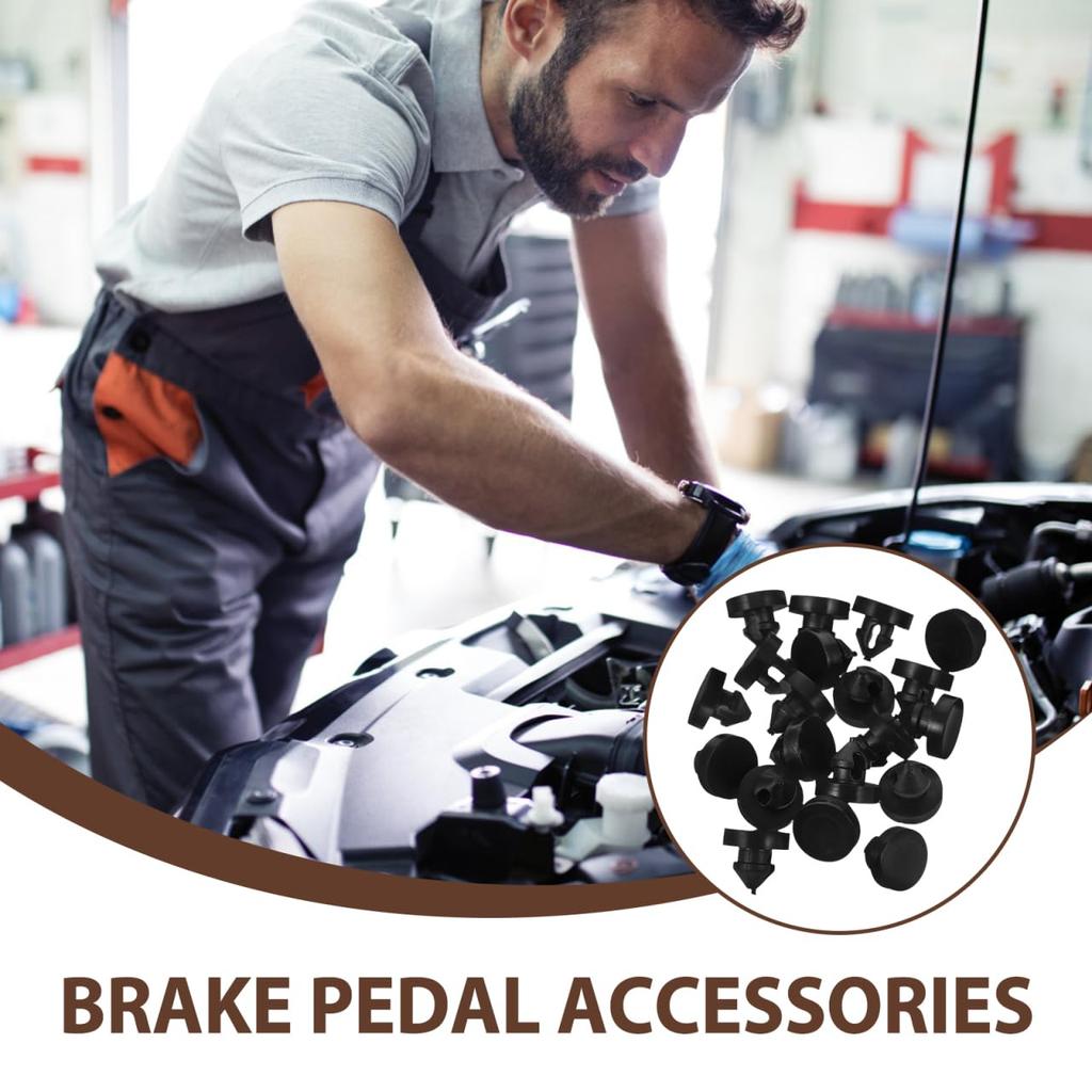 Cabilock 20 Pcs Brake Pedal Rubber Particles Brake Light Pedal Buttons Shake