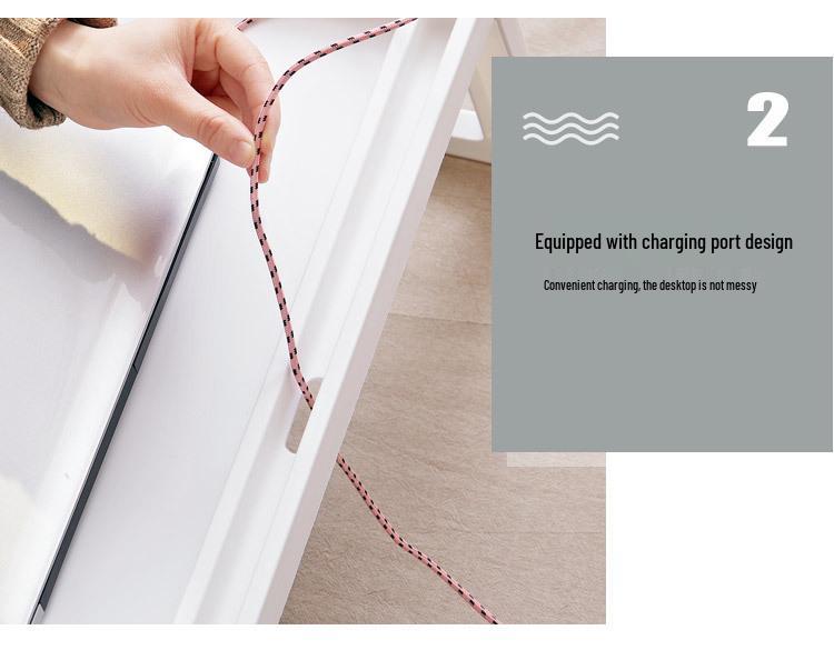 Foldable Computer Desk with Storage for Study, Office, and Dorm