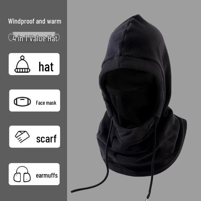 Windproof Winter Cycling Neck Gaiter & Helmet Mask with Fleece Lining