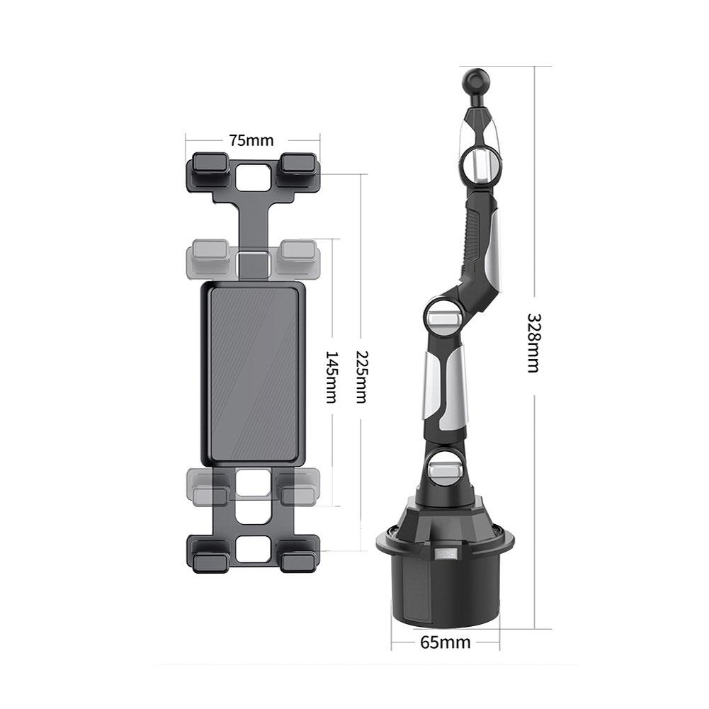 Long Joint Universal Car Mount For Mobile Phones And Tablets Adjustable 360° Stand Bracket Fit for 4-12.9Inch Phone