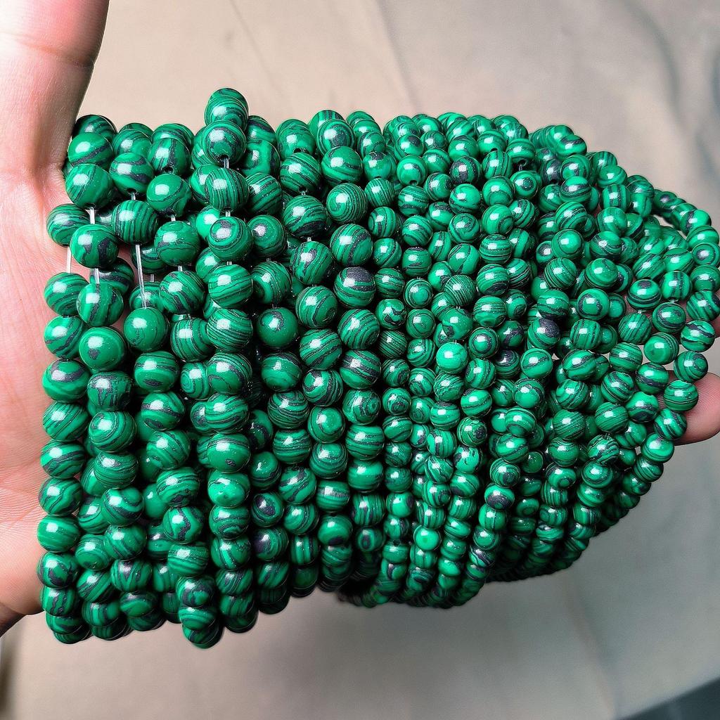 Optimized Malachite Round Beads for DIY Bracelets, Necklaces, Jewelry & Accessories