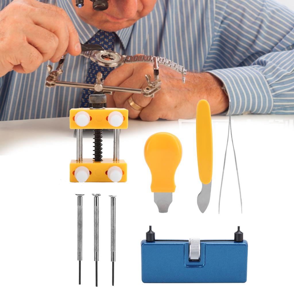 8pcs Watch Back Case Cover Opener Removal Tool Watch Repairing Battery Replacement Tool