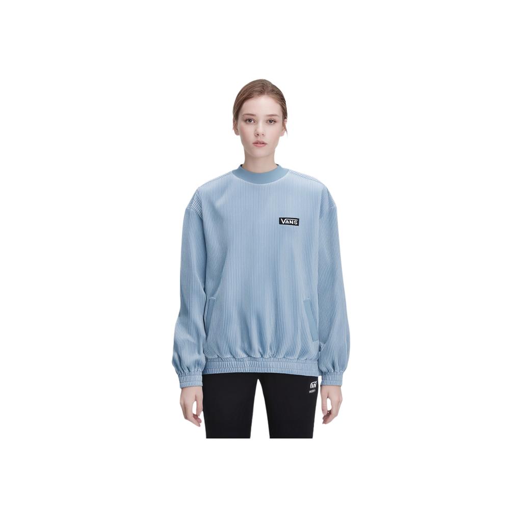 Vans Solid Color Crew Neck Pullover Long Sleeve Sweatshirt Women Sweatshirt Gray Blue VN000GR0DSB