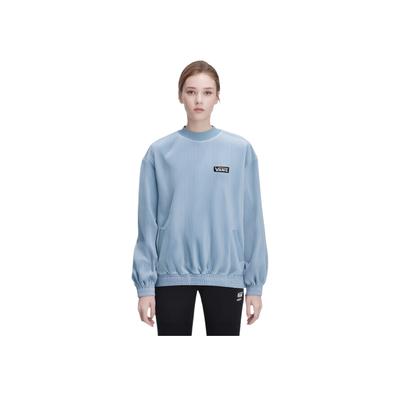Einfarbiger Rundhals-Pullover Langarm-Sweatshirt Damen-Sweatshirt Grau Blau VN000GR0DSB