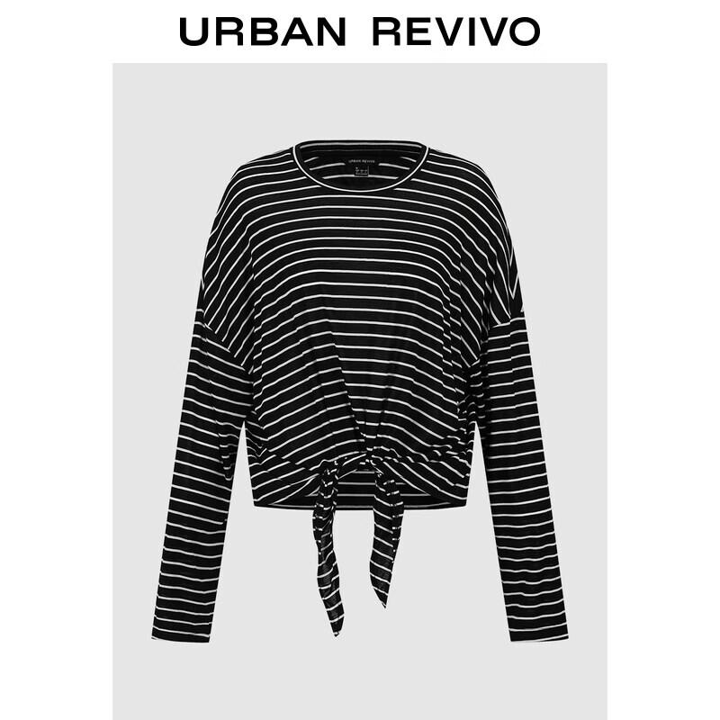 UR 2026 Women s Striped Oversized Tie-up Long Sleeve T-shirt S