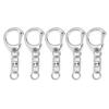 5/10pcs Lobster Clasp Key Ring Keychain C Shape Clasps Connector Hook For DIY Zircon Making Finding Key Chain Accessories