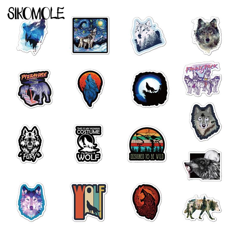 10 30 50Pcs Cartoon Wind Wolf Sticker Animal Suitcase Diy Toys Skateboard Luggage Motorcycle Kid Boy Decals Graffiti Stickers F5