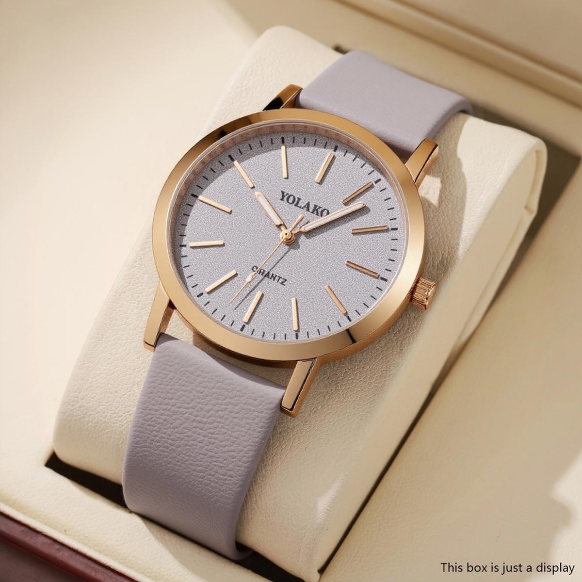 

Women s Quartz Watch Round Alloy Case Simple Dial Unique Shaped Jewelry-Perfect Gift for Any Occasion Elegant Accessory for Work