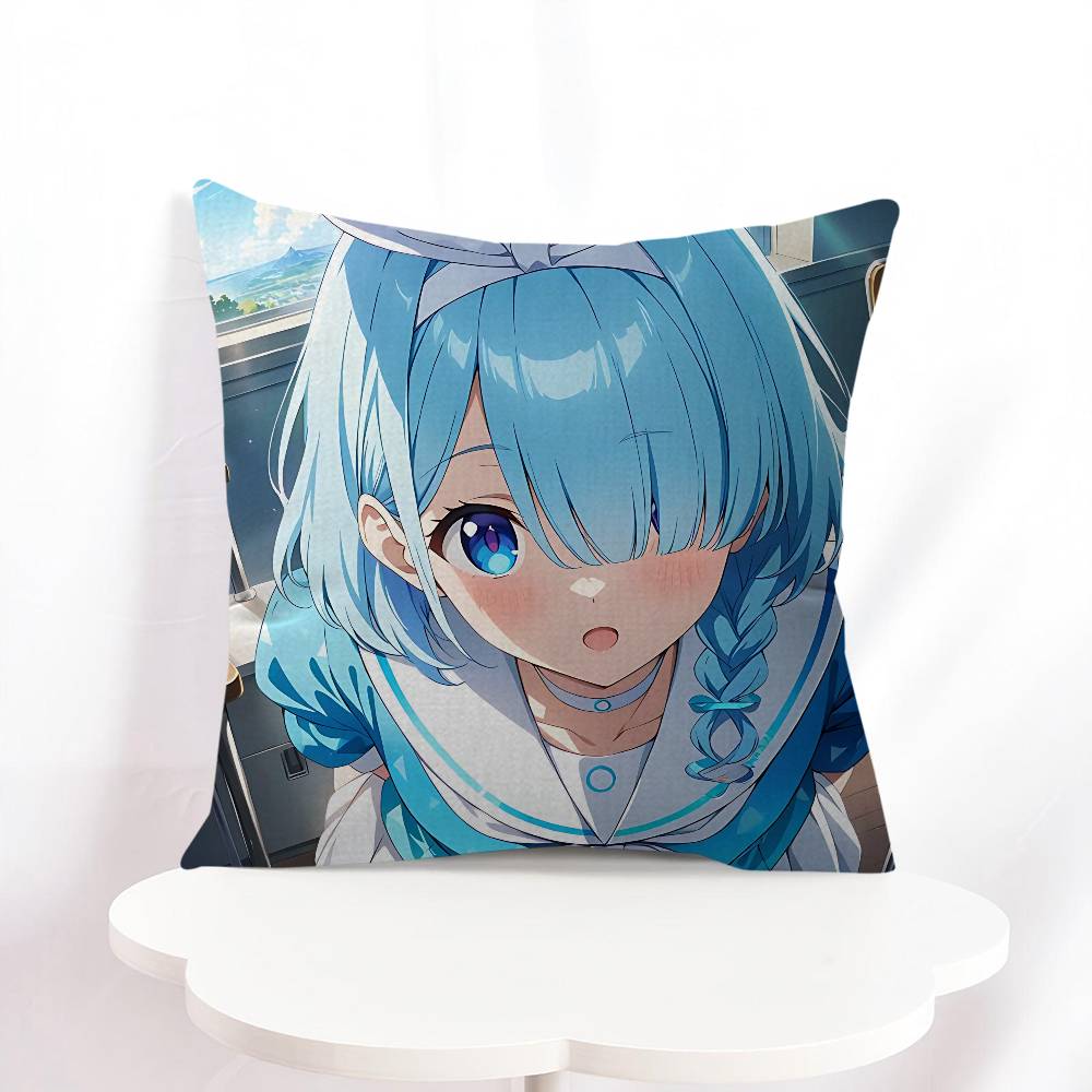 Part Three Blue Archive Anime Pillowcase Bedroom Sofa Decorative Cushion Cover With Zipper Soft Cushion Cover