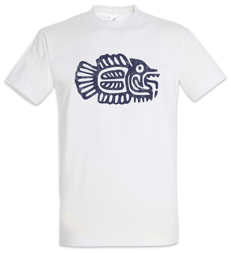 

Inca Fish Symbol T-Shirt Mens Womens Tees Top Inka Empire Tattoo American Indians Tribe Sign 2XL