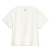Li Ning Sports Lifestyle Series Casual Simple Letter Round Neck Pullover Loose Short Sleeve T-Shirt Women T-Shirt Off-White AHSV464-4