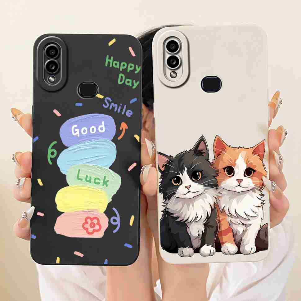 Casing For Samsung Galaxy A10s Cute Cat Pattern Shockproof Back Cover Silicone Phone Case For Samsung A10 s A 10s A10s Soft Case