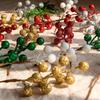 32 Pack Glitter Christmas Picks, 6.5-Inch Red Artificial Berry Stems for Xmas Tree & Home Decor