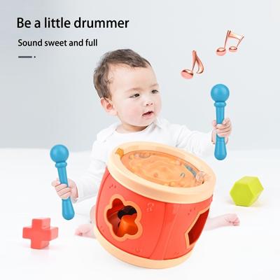 Bebek Davul Renkli Yuvarlanan Davul Müzik Aleti Oyuncak Küçük Çocuklar İçin Okul Öncesi Eğitici Oyuncak Ritim Ses Müzik Öğrenme Hediye