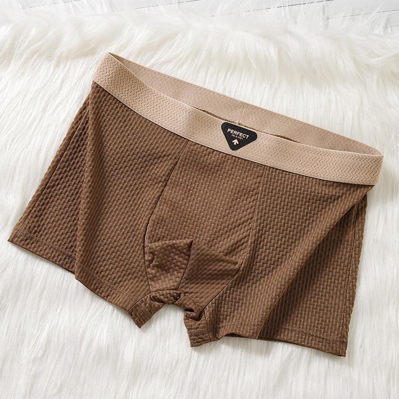 Men's Ice Silk Underwear, Antibacterial Crotch, Lightweight and Cool Feeling, Summer Ice Silk Underwear, Men's Boxer Shorts