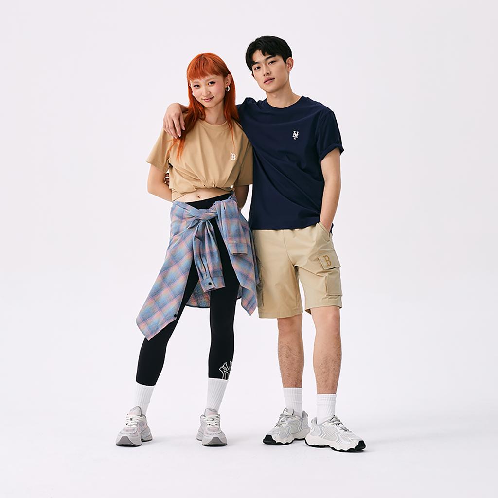 New MLB Basic Collection New York Mets SS25 T-Shirt Unisex Navy Blue 3ATSB0153-09NYS