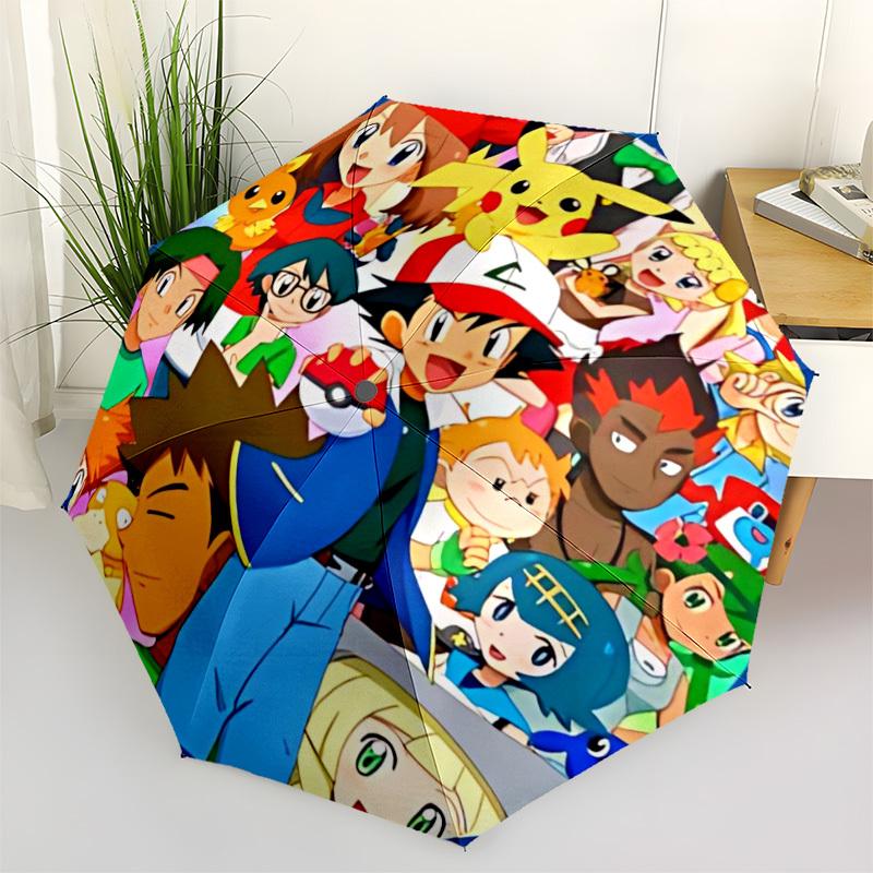 

1pc Pokemon Characters Umbrella Portable Home Essential Umbrella Folding Umbrella Durable Iron Frame yy251128082