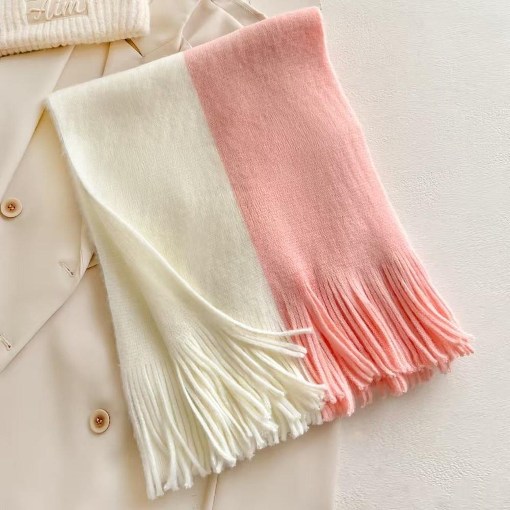 Windproof Long Wool Tassel Scarf Korean Style Winter Neckerchief Women Cashmere Scarf Student