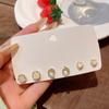 "Korean Style Pearl Ear Piercing Set: Small, Versatile Earrings for Students - Elegant and Simple High-End Jewelry"