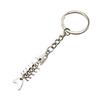 Elegant Fishbone Keychain Charm Pendant with Polished Fashion Accessory Portable for Comfortable Grip and Durability