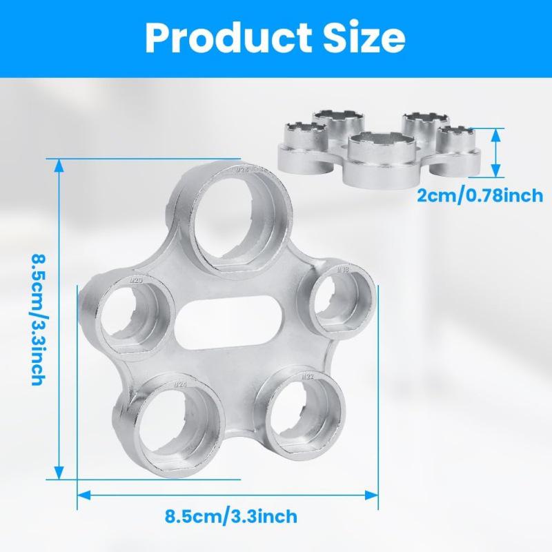 Multi-Size Six-in-One Faucet Aerator Removal Tool