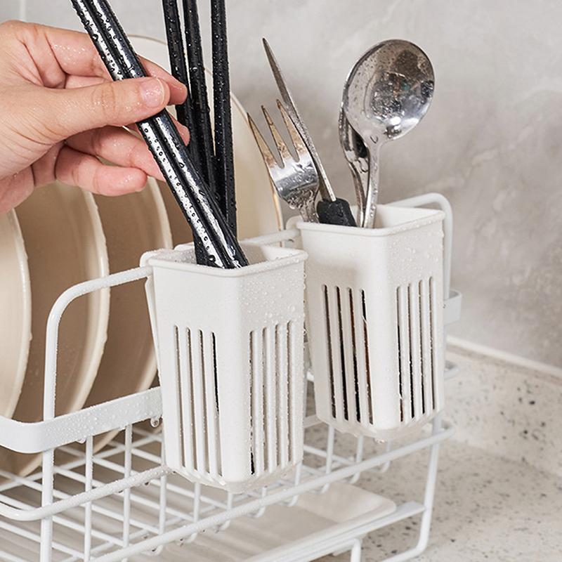 Multifunctional Kitchen Chopsticks Holder Hanging Drain Box Organizer Storage Rack Save Space Hanging Tableware Holder