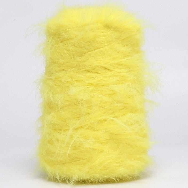 8cm Faux Mink Long Fur Hand Knitting Yarn DIY 500g Solid Color Soft Skin-Friendly Handmade Knitted Shawls Scarf Hat Yarn