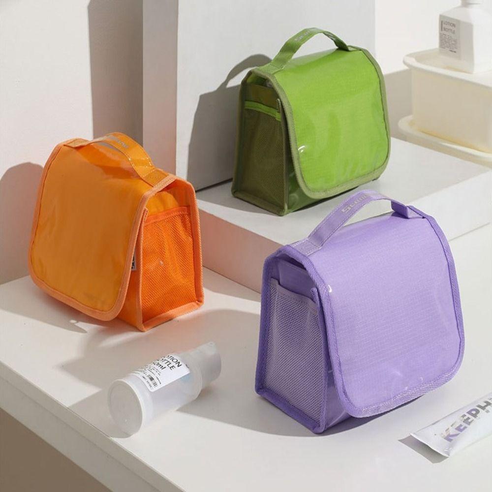 

Waterproof Cosmetic Storage Bag Solid Color Toiletry Bag New Wash Pouch