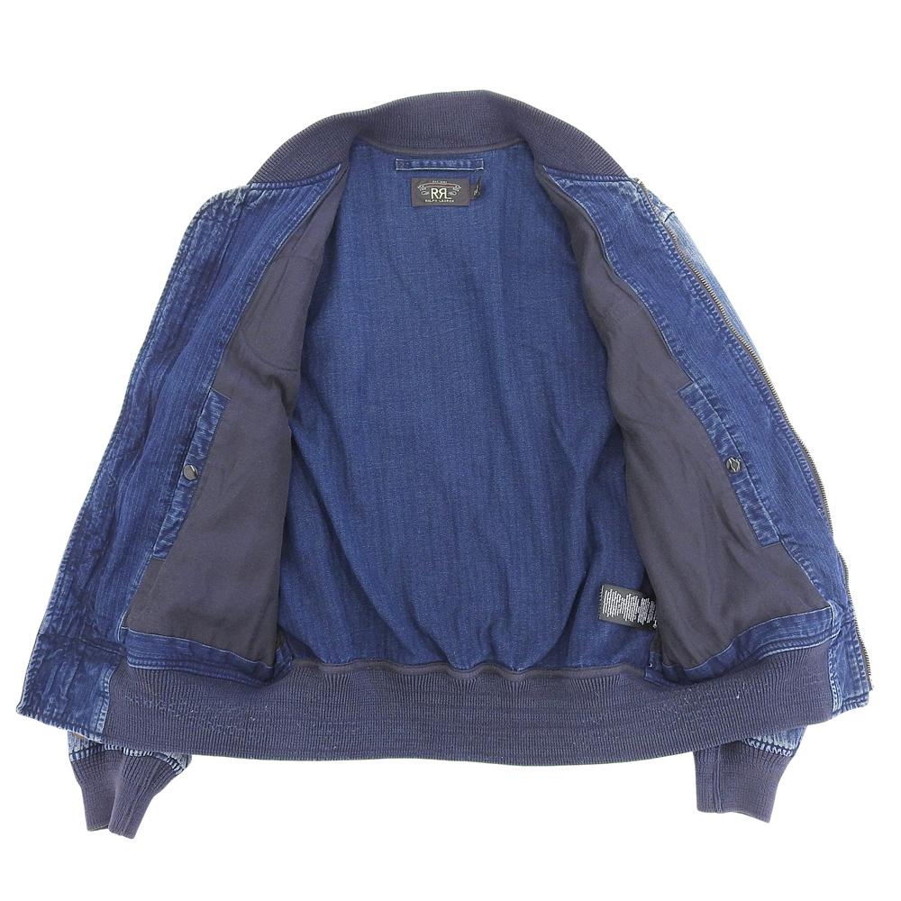 RRL Herringbone Flight Jacket, Men's Cotton, Indigo, Size M Jacket M IndigoUsed