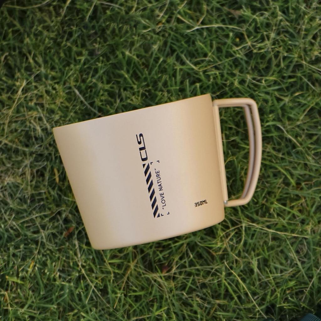 Camping Mug Cup 350ml Portable Drinkware Climbing Stainless Steel Travel Double Wall Fishing