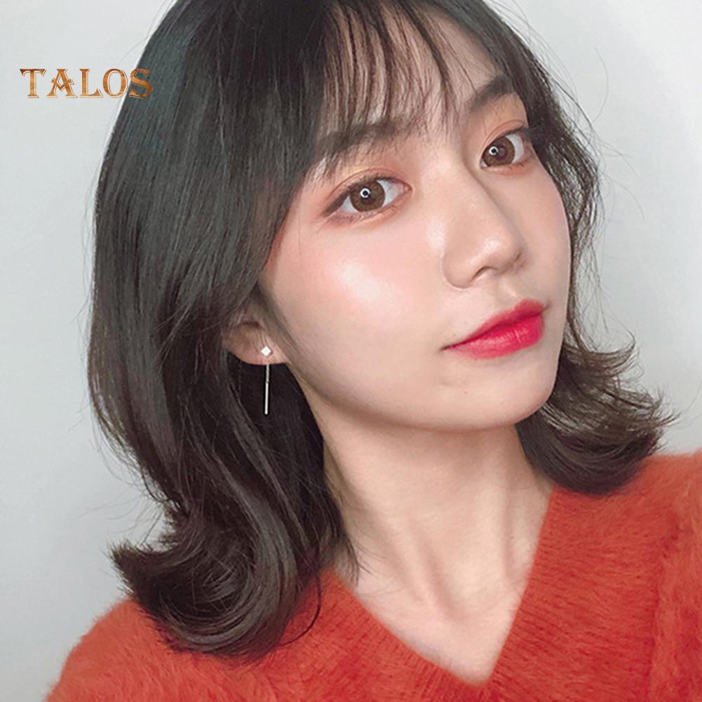 TJA Small Geometric Cube Long Dangle Chain Earrings Party Jewelry