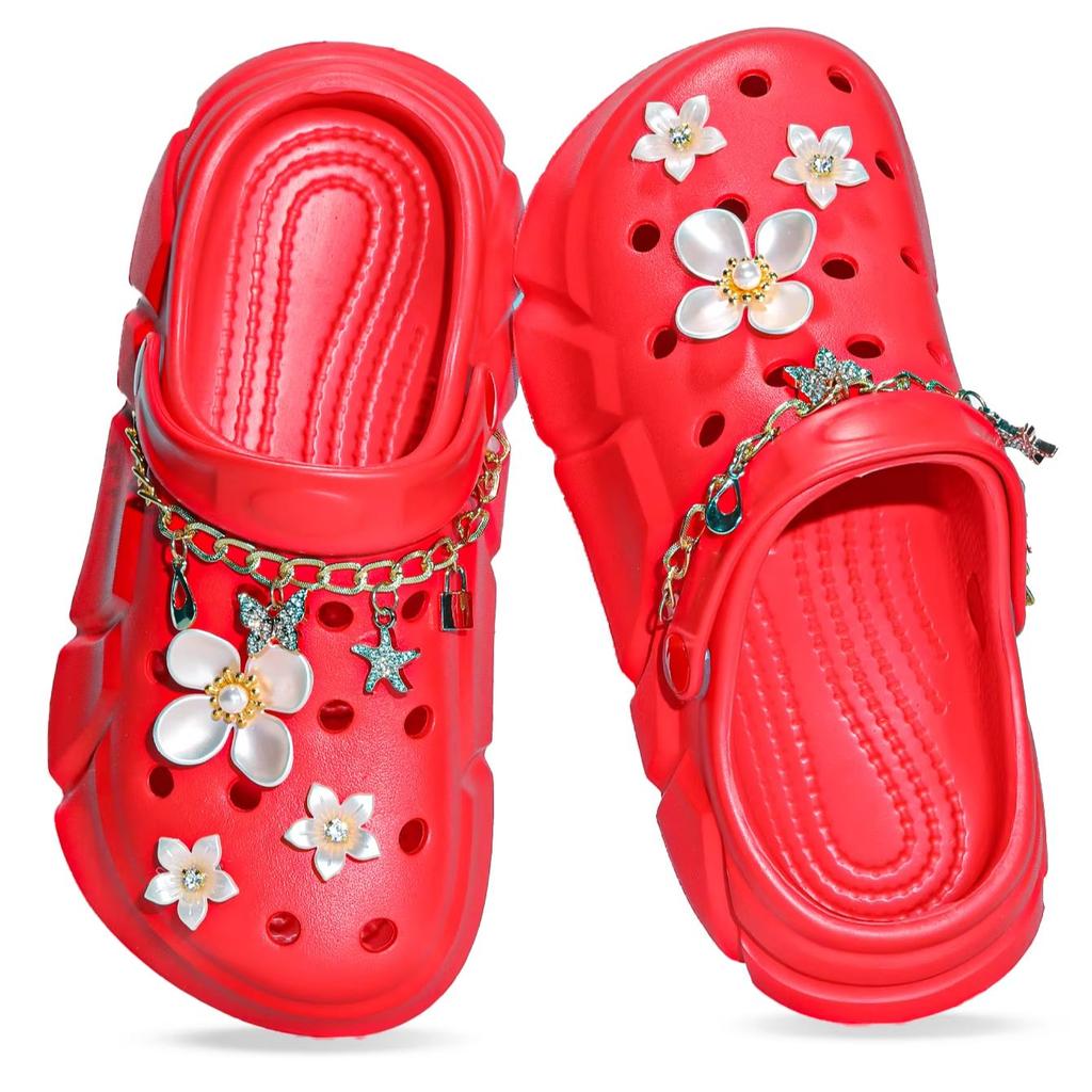 Kinder Blumen Schuhe Clogs rutschfest Mädchen Outdoor Freizeit Garten Schuhe Teenager Ein-Schritt Strandschuhe 3057