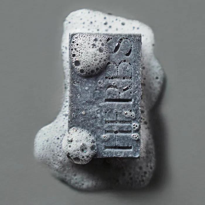 1+1 Pore & Exfoliation Natural Face Cleansing Soap Gray Bar (Mildly Acidic, Non-Irritating) Beauty Bar 200g