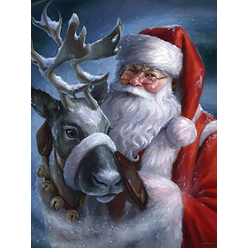 DIY Santa Claus 5D Diamond Painting Full Round Drill Snowman Mosaic Diamond Embroidery Cross Stitch Home Decor Christmas Gift