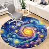 1PC Galaxy Swirl Office Round Area Rug,  Mat Suitable ForOffice, Under Office Chairs Bedroom Living Room Home Decor, Room Deco